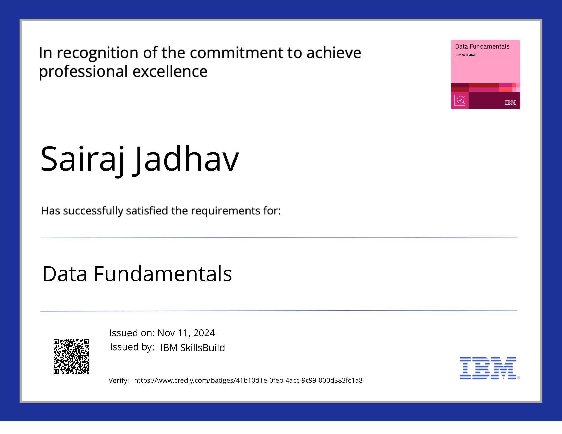 IBM Data Fundamentals